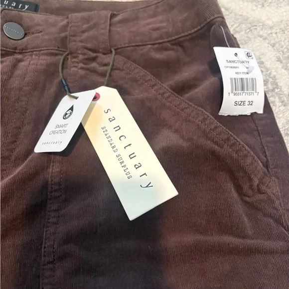 Sanctuary Chocolate Corduroy Pants Size 32 - Picture 2 of 7